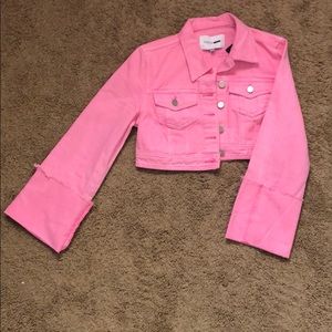 A cropped jean jacket